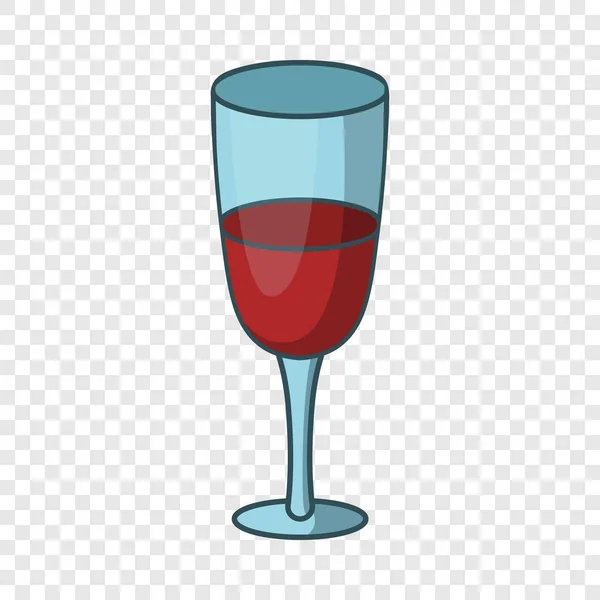 赤ワインのガラス アイコン、漫画のスタイル — ストックベクタ