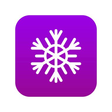 Snowflake simgesi dijital mor