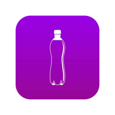 Su şişesi simgesi dijital mor