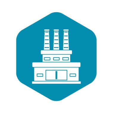 Büyük petrol rafinerisi simgesi, basit tarzı