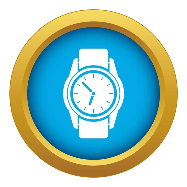 Horloge pictogram blauw vector geïsoleerd — Stockvector