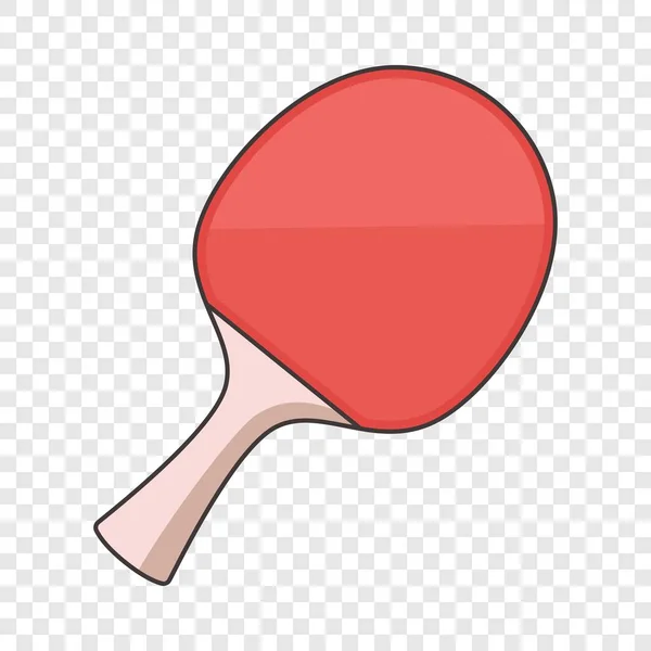 Ping pong paddle icon, cartoon style — Stock Vector