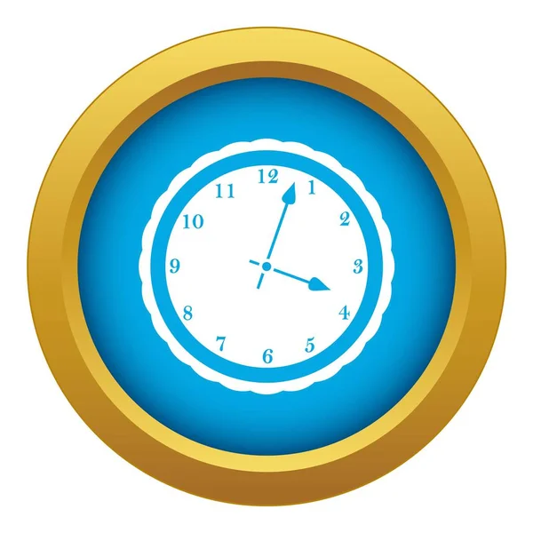 Horloge pictogram blauw vector geïsoleerd — Stockvector