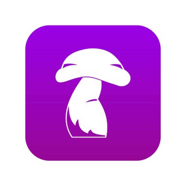 İyi mantar simgesi dijital mor