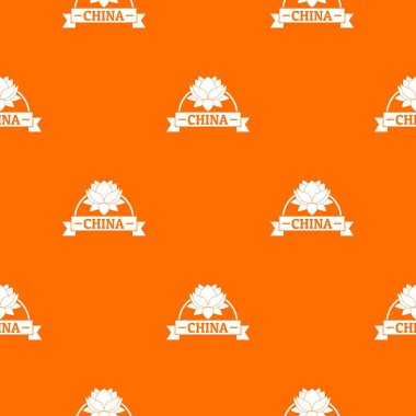 Çin çiçek desen vektör turuncu