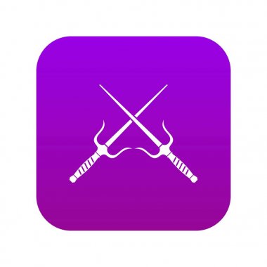 Sai simgesi dijital mor çifti