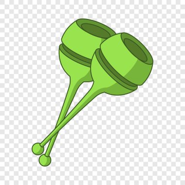 Jimnastik topuz simgesi, karikatür tarzı