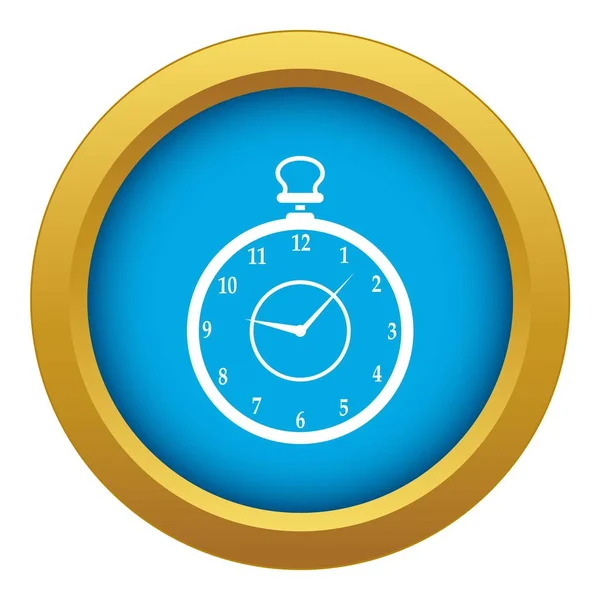 Watch icon blue vector isolated — Stock Vector