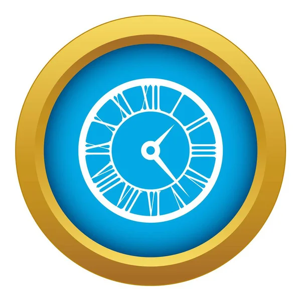 Horloge pictogram blauw vector geïsoleerd — Stockvector