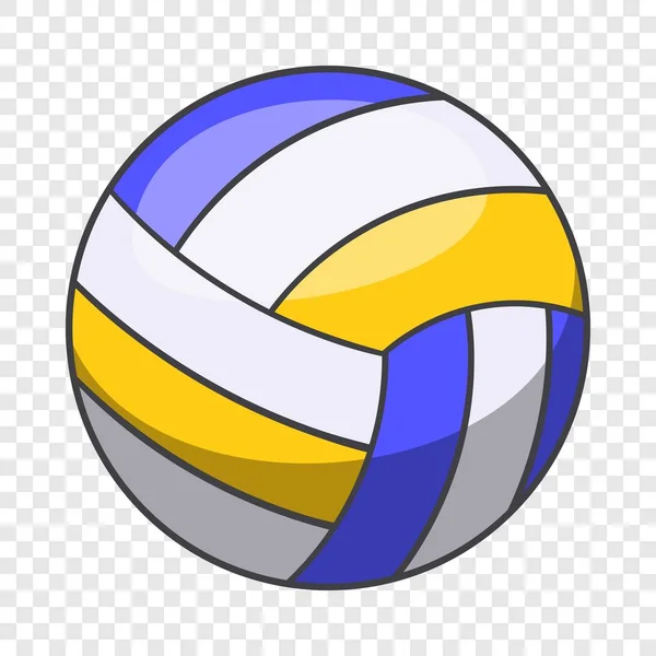 Icono de pelota de voleibol, estilo de dibujos animados — Vector de stock