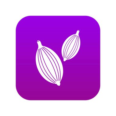 Kakule bakla simgesi dijital mor