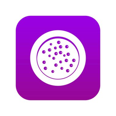 Bir tabak simgesi dijital mor üzerinde Peppercorns