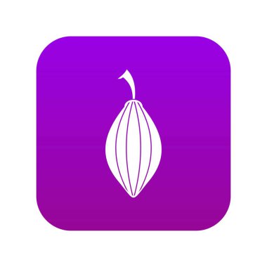 Siyah kakule pod simgesi dijital mor