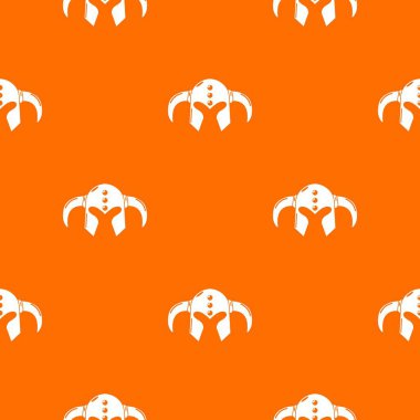 Viking kask klasik desen vektör turuncu