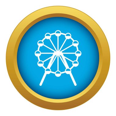 Singapur Flyer, dünyanın en uzun tekerlek simge mavi vektör izole