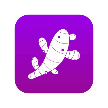 Zencefil simgesi dijital mor