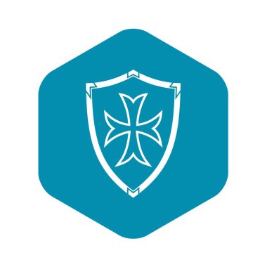 Koruyucu kalkan kutsal kişilerin resmi, basit tarzı