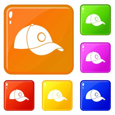 Cap simgeler kümesi vektör renk