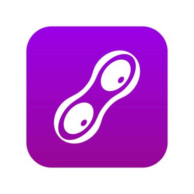 Yer fıstığı bakla simgesi dijital mor