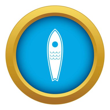 Surfboard simgesi mavi vektör izole