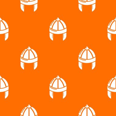 Şövalye kask koruma deseni vektör turuncu