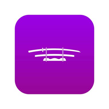 Katana, Japon kılıç simgesi dijital mor