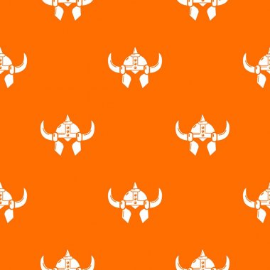 Viking kask şövalye desen vektör turuncu