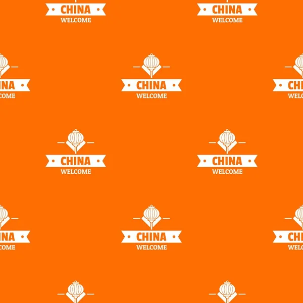 China Welkom patroon vector oranje — Stockvector