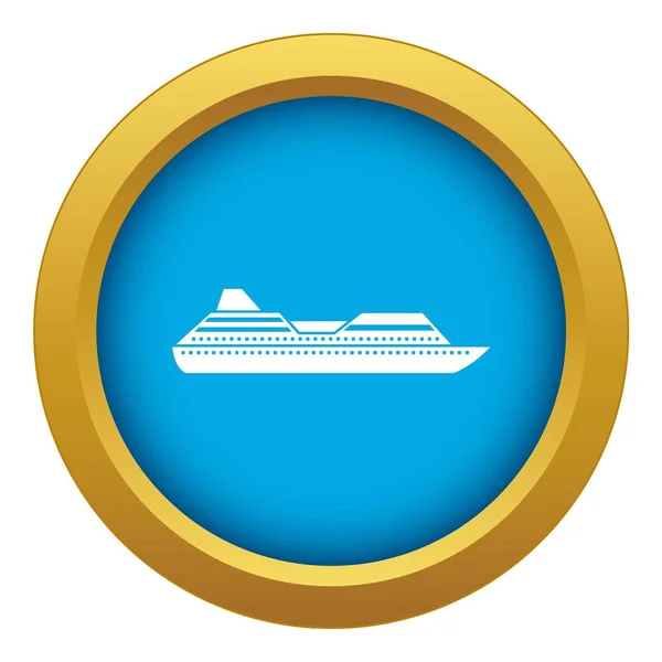 Crucero icono de línea azul vector aislado — Archivo Imágenes Vectoriales