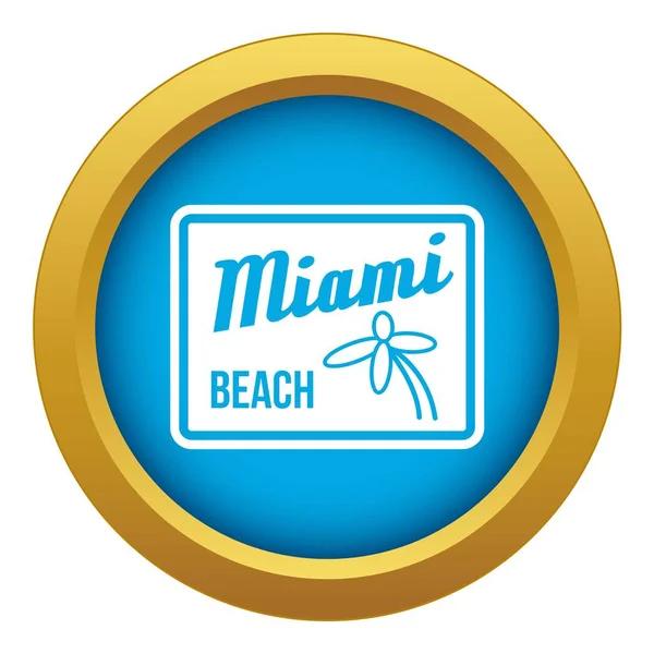 Miami Beach ikona modrý vektor izolovaný — Stockový vektor