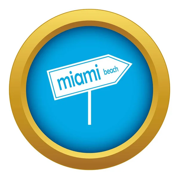 Miami seta post sinal ícone vetor azul isolado —  Vetores de Stock