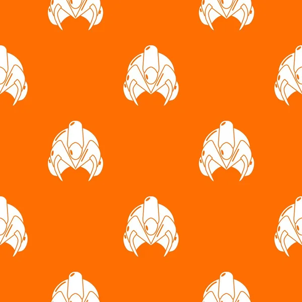 Motorcycle helmet fantastic pattern vector orange — Stock Vector