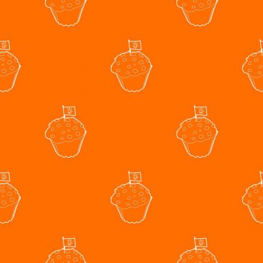 Kek ve bayrak marihuana yaprak desen vektör turuncu ile