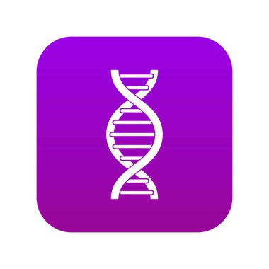 DNA spiral simgesi dijital mor