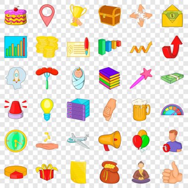 Hız göstergesi Icons set, karikatür tarzı