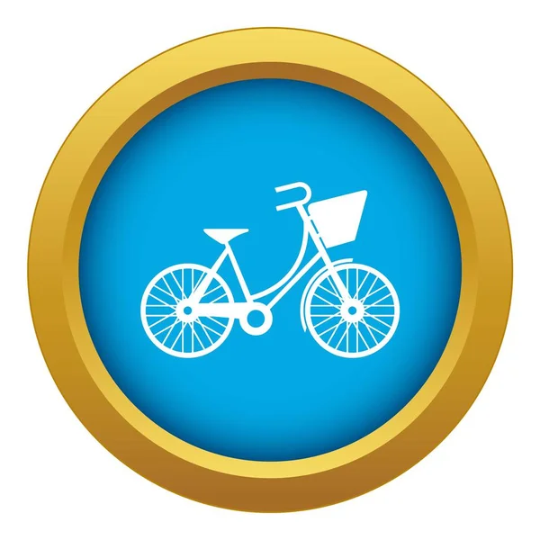 Fahrrad mit Gepäcksymbol blauer Vektor isoliert — Stockvektor