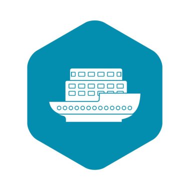 Büyük yolcu gemisi simgesi, basit tarzı