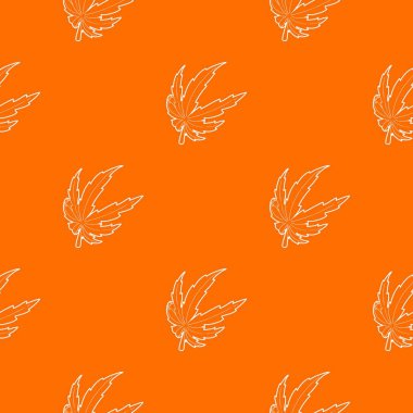 Marihuana yaprağı desen vektör turuncu
