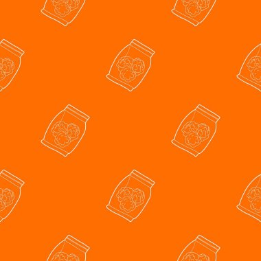 Tıbbi marihuana desen vektör turuncu tomurcukları ile küçük çanta