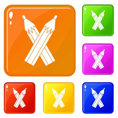 Kalemler simgeleri vektör rengini ayarlar