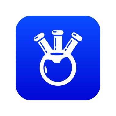 Ampul kimya bilim simge, basit siyah stil