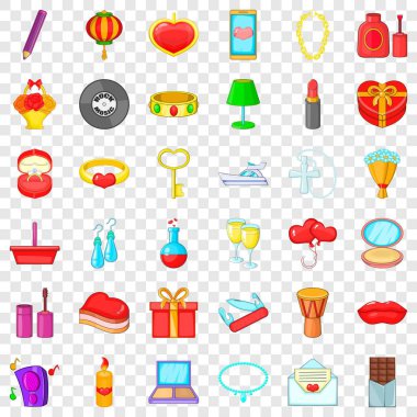 Ruj Icons set, karikatür tarzı