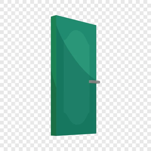 Πράσινο εικονίδιο πόρτα ντουλάπι, στυλ κινουμένων σχεδίων — Διανυσματικό Αρχείο