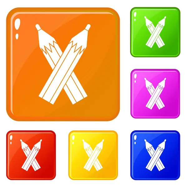 Kalemler simgeleri vektör rengini ayarlar