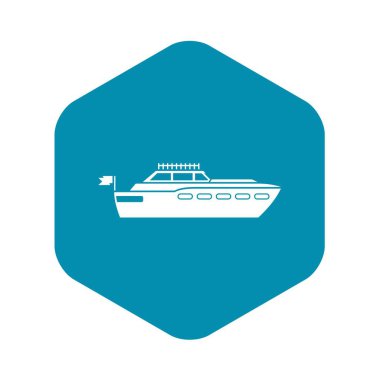 Büyük yat simgesi, basit tarzı