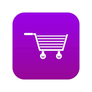Online alışveriş simgesi dijital mor
