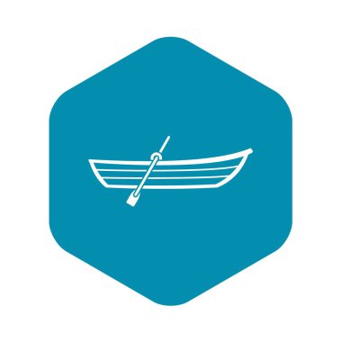 Kürek simgesi, basit tarzı tekne