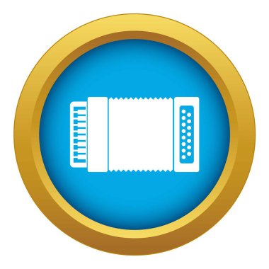 İzole akordeon simgesi mavi vektör