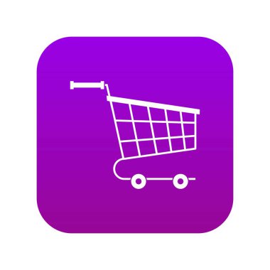 Sepet simgesi dijital mor