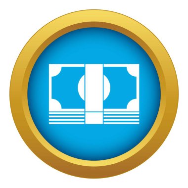 İsviçre Frangı banknot simgesi mavi vektör izole